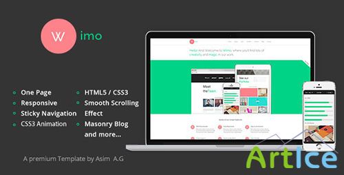 ThemeForest - Wimo - One Page Responsive HTML Template - RIP