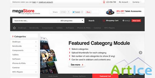 ThemeForest - MegaStore (Update: 2013 July 4) - OpenCart Theme