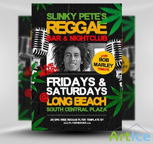 Reggae Flyer Template PSD