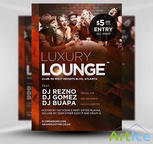 Luxury Lounge Flyer Template PSD