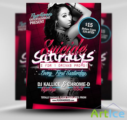 Suicide Saturdays Flyer Template PSD