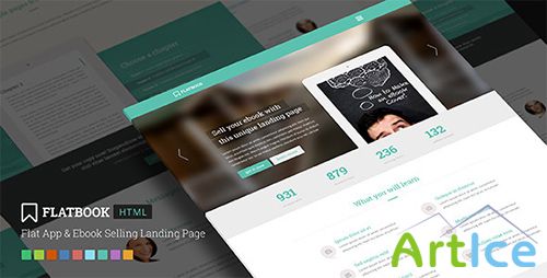 ThemeForest - FlatBook - Flat App & Ebook Selling Landing Page - RIP