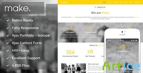 ThemeForest - Make - Responsive Parallax Onepage Template - RIP