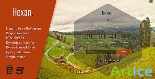 ThemeForest - Hexan - Responsive Under Construction template - RIP