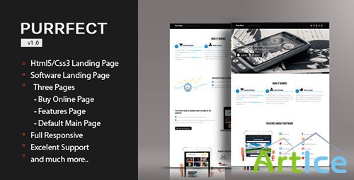 ThemeForest - Purrfect - Software Html5/Css3 Landing Page - RIP