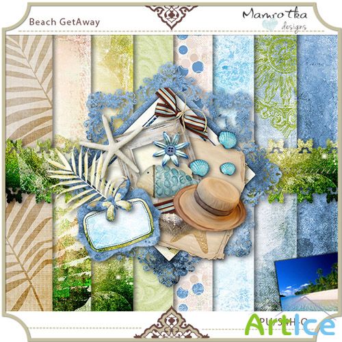 Scrap Set - Beach getAway PNG and JPG Files