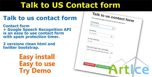 CodeCanyon - Talk to Us contact form Speech Recognition v1.0