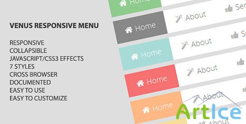 CodeCanyon - Venus Responsive Menu - RIP