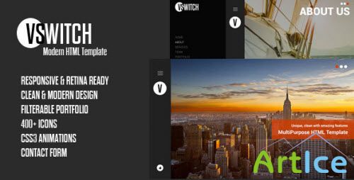 ThemeForest - vSwitch Modern HTML Template - RIP