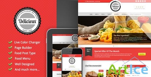 ThemeForest - Delicieux v1.05 - Restaurant Wordpress Theme