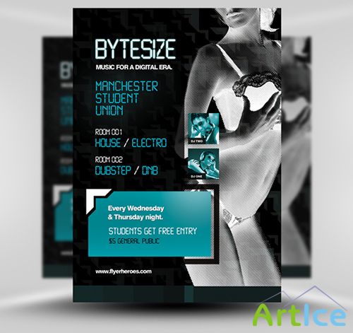 Bytesize Flyer Template PSD