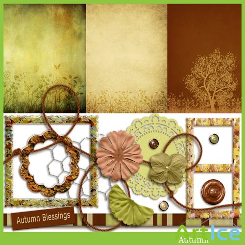 Scrap Kit - Autumn PNG and JPG Files