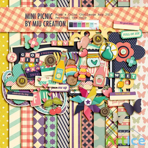 Scrap Set - Mini Picnic PNG and JPG Files