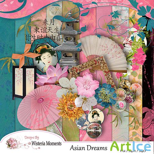 Scrap Set - Asian Dreams PNG and JPG Files