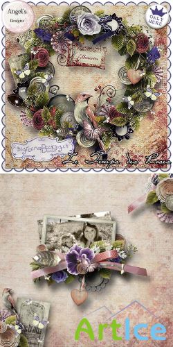 Scrap Set - Le Temps des Roses PNG and JPG Files