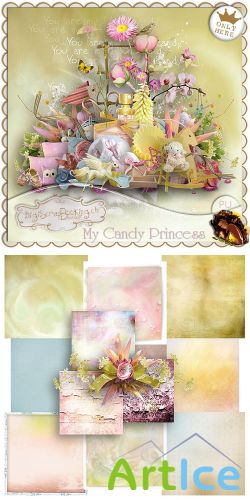 Scrap Set - My Candy Princess PNG and JPG FIles