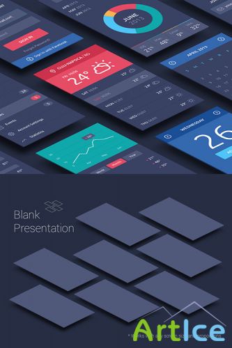 PSD Web Design - Perspective App Screens Mock-Up