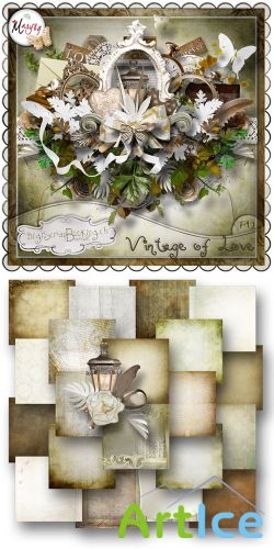 Scrap Set - Vintage of Love PNG and JPG Files