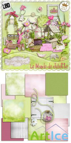 Scrap Set - Le Monde de Juliette PNG and JPG Files