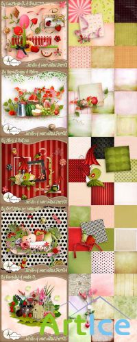 Scrap Set - Jardin and  Merveilles PNG and JPG Files