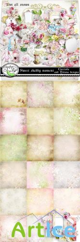 Scrap Set - Sweet Shabby Moment PNG and JPG Files