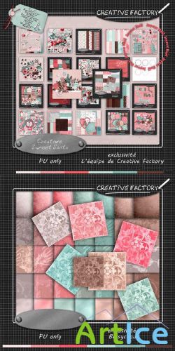 Scrap Set - Creative Sweet Santa PNG and JPG Files