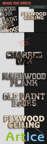 Designtnt - Wood PS Text Effects