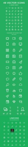 48 Linecons Vector Icons