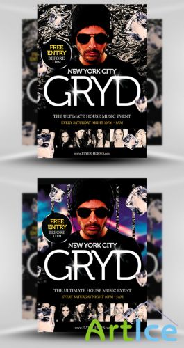 Gryd Flyer Template PSD