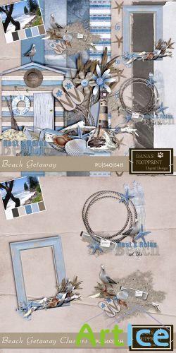 Scrap Set - Beach Getaway PNG and JPG Files