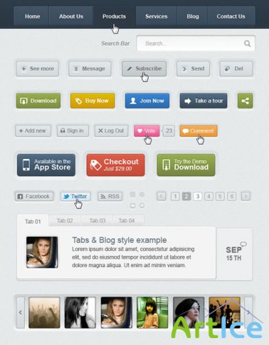 Web User Interface Elements Kit