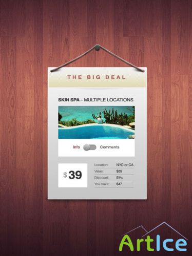 Elegant Coupon Window PSD Template