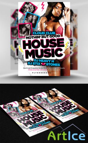 House Music Flyer Template PSD