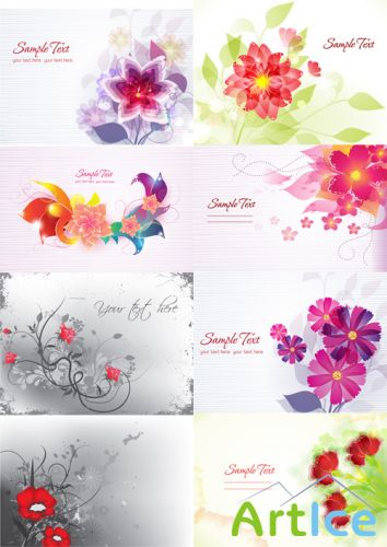 Floral Vector Illustrations Set 2