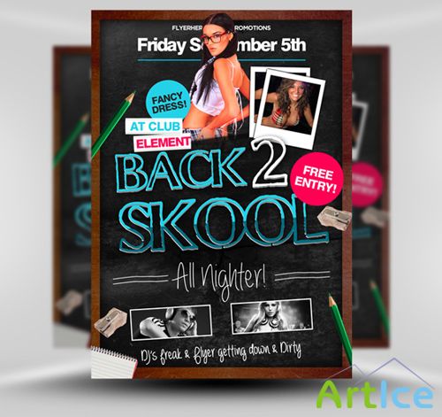 Back 2 Skool Flyer Template