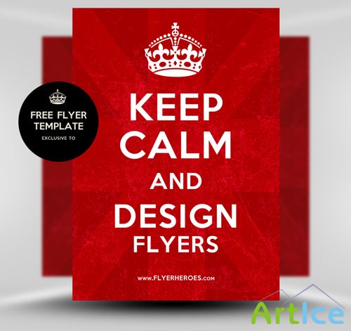 Keep Calm Flyer Template PSD