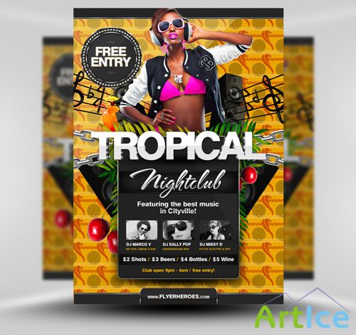 Tropical Flyer Template PSD