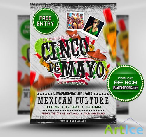 Cinco De Mayo Flyer Template PSD