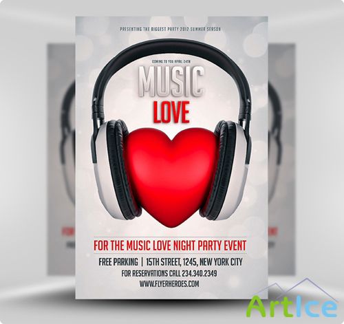 Music Love Flyer Template