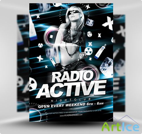 Radio Active Fyer Template PSD