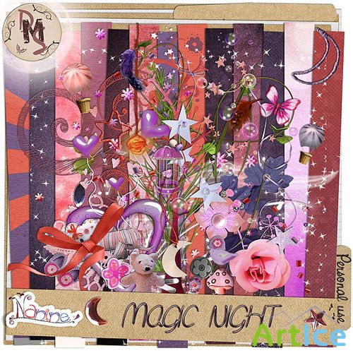 Scrap Set - Magic Night PNG and JPG Files