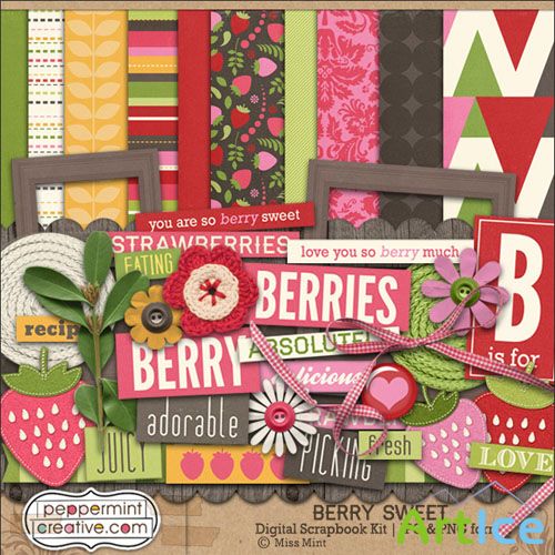 Scrap Set - Berry Sweet PNG and JPG Files