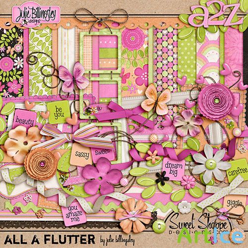 Scrap Set - All a Flutter PNG and JPG Files