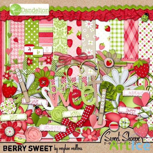 Scrap Kit - Berry Sweet PNG and JPG Files