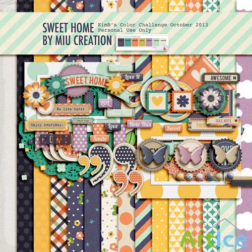 Scrap Kit - Sweet Home PNG and JPG Files