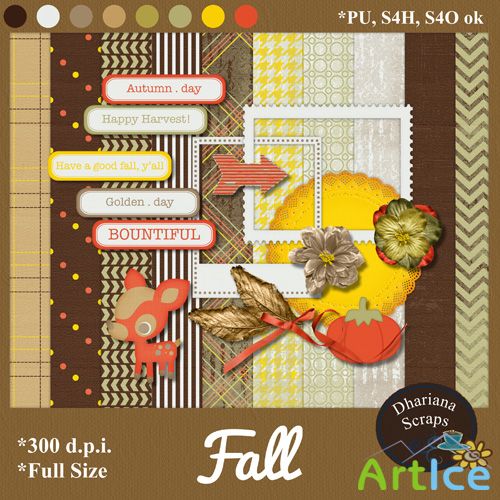 Scrap Kit - Fall PNG and JPG Files