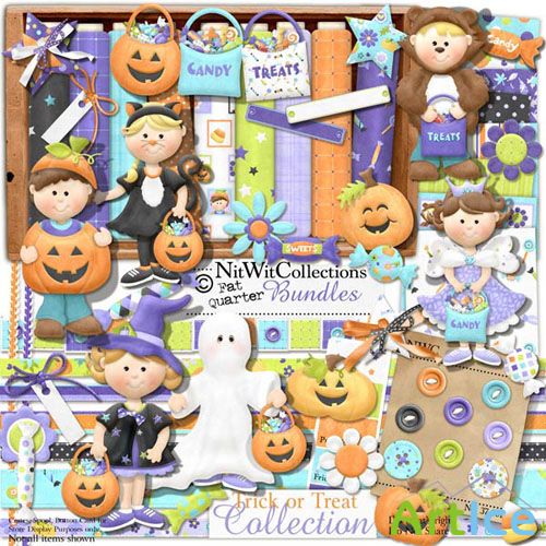 Scrap Set - Trick Or Treat PNG and JPG Files