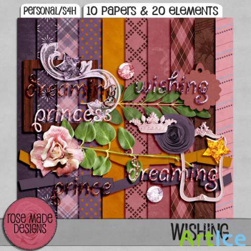 Scrap set - Wishing PNG and JPG Files