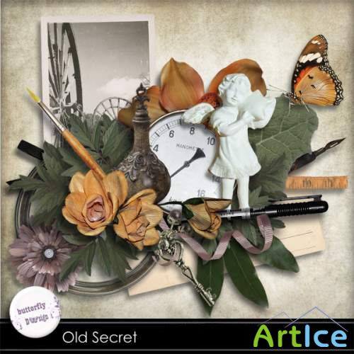 Scrap Set - Old Secret PNG and JPG Files