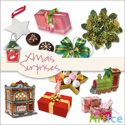 Scrap Set - Xmas Surprises PNG and JPG Files